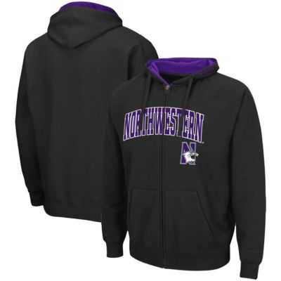 NCAA Northwestern Wildcats Arch & Logo 3.0 Full-Zip Hoodie