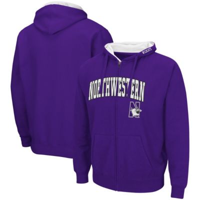 NCAA Northwestern Wildcats Arch & Logo 3.0 Full-Zip Hoodie