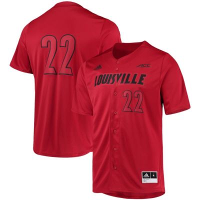NCAA #22 Louisville Cardinals Button-Up Baseball Jersey
