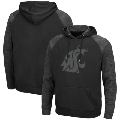 NCAA Washington State Cougars Blackout 3.0 Tonal Raglan Pullover Hoodie