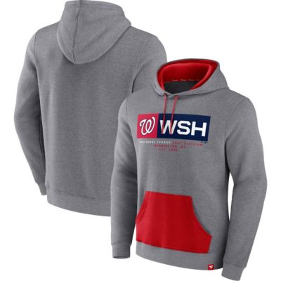 MLB Fanatics ed Washington Nationals Iconic Steppin Up Fleece Pullover Hoodie