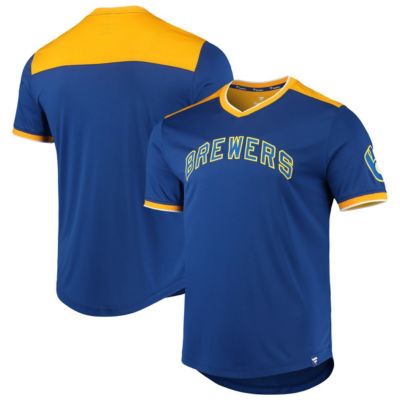 MLB Fanatics Milwaukee Brewers True Classics Walk-Off V-Neck T-Shirt