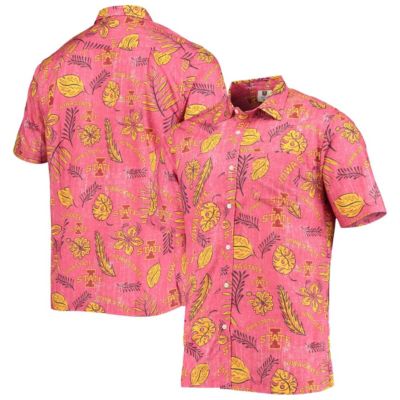 NCAA Iowa State Cyclones Vintage Floral Button-Up Shirt