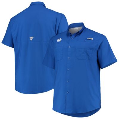 NCAA Kentucky Wildcats Big & Tall Tamiami Omni-Shade Button-Down Shirt