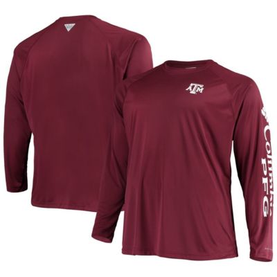 NCAA Texas A&M Aggies Big & Tall Terminal Tackle Omni-Shade Long Sleeve Raglan T-Shirt
