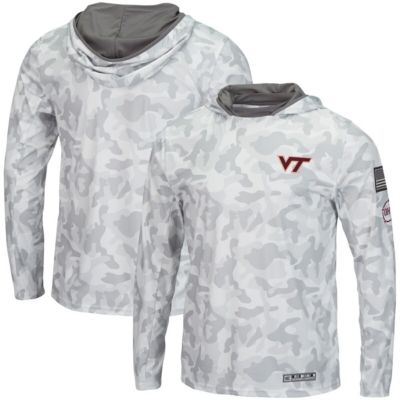 NCAA Arctic Virginia Tech Hokies OHT Military Appreciation Long Sleeve Hoodie Top