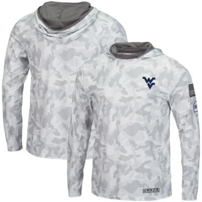 NCAA Arctic West Virginia Mountaineers OHT Military Appreciation Long Sleeve Hoodie Top