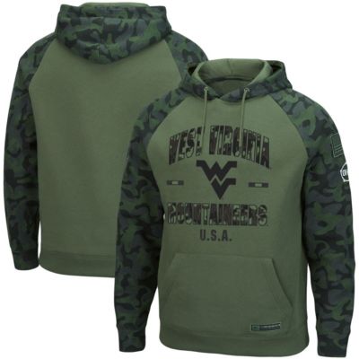 NCAA West Virginia Mountaineers OHT Military Appreciation Raglan Pullover Hoodie