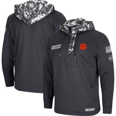 NCAA Clemson Tigers OHT Military Appreciation Digital Quarter-Zip Hoodie