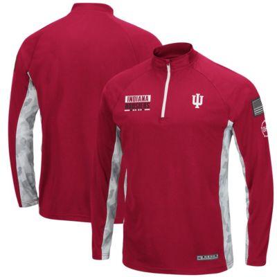 NCAA Indiana Hoosiers OHT Military Appreciation Snow Cruise Raglan 1/4-Zip Jacket