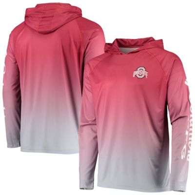 NCAA PFG Ohio State Buckeyes Terminal Tackle Omni-Shade UPF 50 Long Sleeve Hooded Top