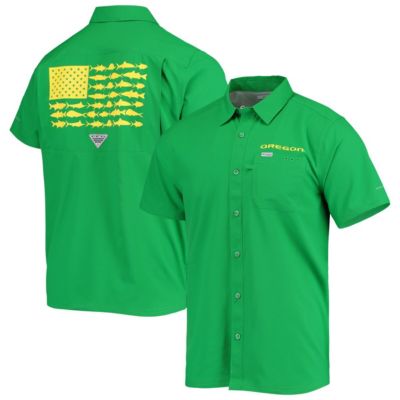 NCAA PFG Oregon Ducks Slack Tide Camp Button-Up Shirt