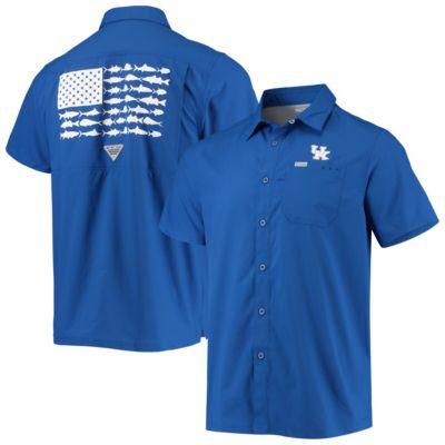 NCAA PFG Kentucky Wildcats Slack Tide Camp Button-Up Shirt