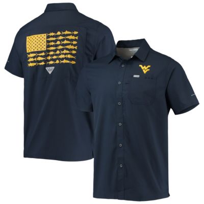 NCAA PFG West Virginia Mountaineers Slack Tide Camp Button-Up Shirt