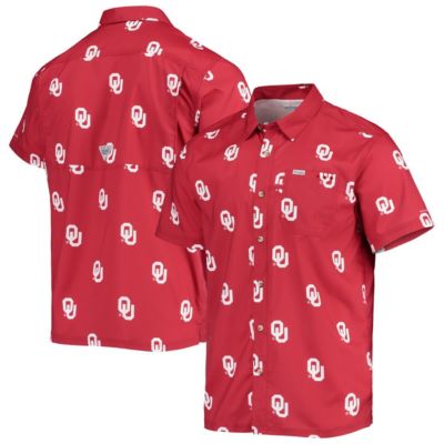 NCAA Oklahoma Sooners Super Slack Tide Omni-Shade Button-Up Shirt
