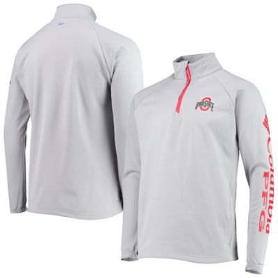 NCAA Ohio State Buckeyes Terminal Tackle Fleece Raglan Omni-Shade Quarter-Zip Jacket