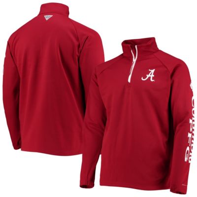 Alabama Crimson Tide NCAA Terminal Tackle Fleece Raglan Omni-Shade Quarter-Zip Jacket