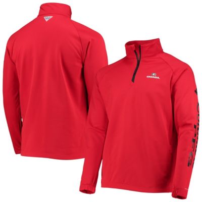 NCAA Georgia Bulldogs Terminal Tackle Fleece Raglan Omni-Shade Quarter-Zip Jacket