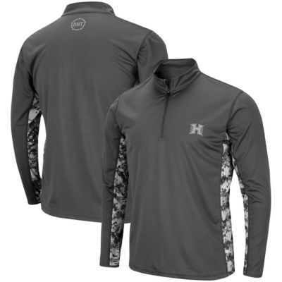 NCAA Hawaii Rainbow Warriors OHT Military Appreciation Digital Lightweight Quarter-Zip Pullover