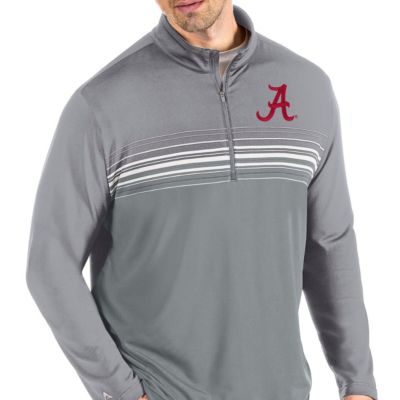 Alabama Crimson Tide NCAA Steel/Gray Pace Quarter-Zip Pullover Jacket