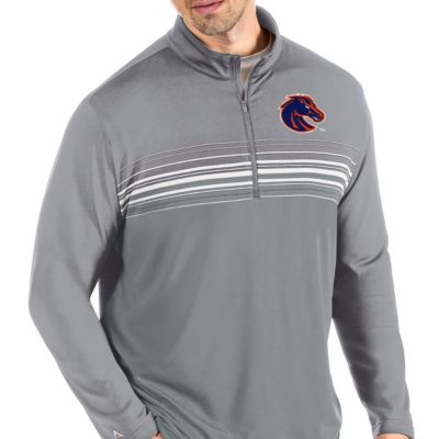 NCAA Steel/Gray Boise State Broncos Pace Quarter-Zip Pullover Jacket