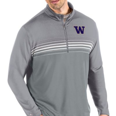 NCAA Steel/Gray Washington Huskies Pace Quarter-Zip Pullover Jacket