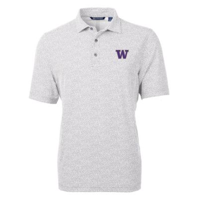 NCAA Washington Huskies Virtue Eco Pique Botanical Print Polo