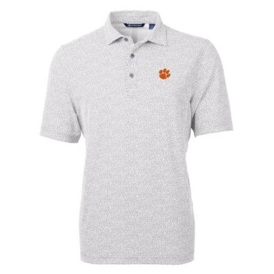 NCAA Clemson Tigers Virtue Eco Pique Botanical Print Polo