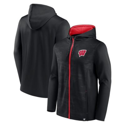 NCAA Fanatics Wisconsin Badgers Ball Carrier Full-Zip Hoodie