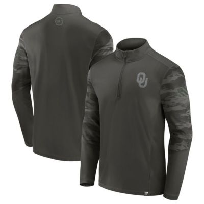 NCAA Fanatics Oklahoma Sooners OHT Military Appreciation Guardian Quarter-Zip Top