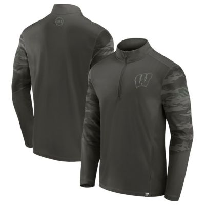 NCAA Fanatics Wisconsin Badgers OHT Military Appreciation Guardian Quarter-Zip Top