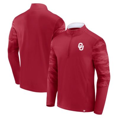 NCAA Fanatics Oklahoma Sooners Ringer Quarter-Zip Top