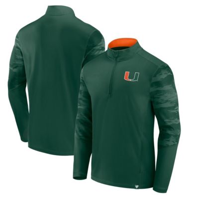 Miami (FL) Hurricanes NCAA Fanatics Ringer Quarter-Zip Top