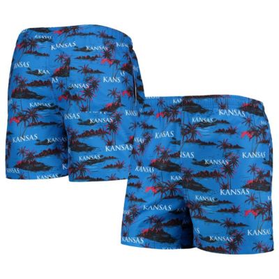 NCAA Kansas Jayhawks Island Palm Swim Trunks