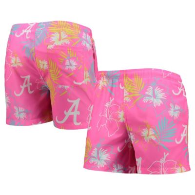 Alabama Crimson Tide NCAA Alabama Tide Neon Floral Swim Trunks