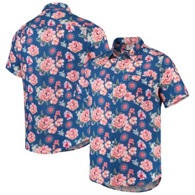 MLB Chicago Cubs Floral Linen Button-Up Shirt