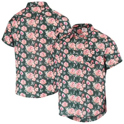 MLB Oakland Athletics Floral Linen Button-Up Shirt