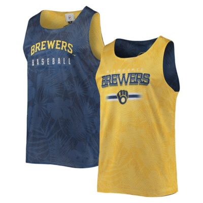 MLB Milwaukee Brewers Floral Reversible Mesh Tank Top