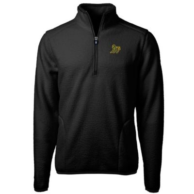 MLB Oakland Athletics Big & Tall Cascade Eco Sherpa Fleece Quarter-Zip Pullover Jacket