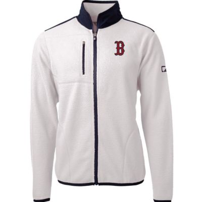 Boston Red Sox MLB White/Navy Cascade Eco Sherpa Fleece Full-Zip Jacket