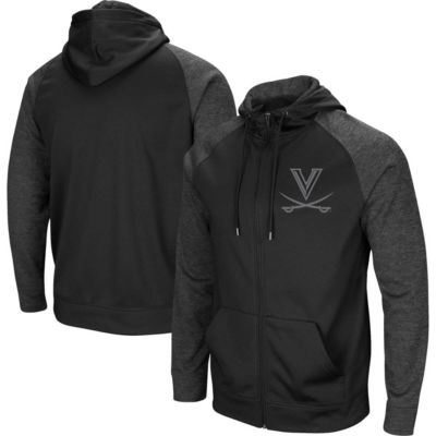 NCAA Virginia Cavaliers Blackout 3.0 Tonal Raglan Full-Zip Hoodie