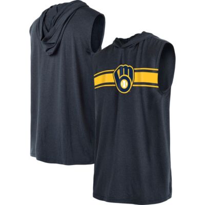 MLB Milwaukee Brewers Sleeveless Pullover Hoodie