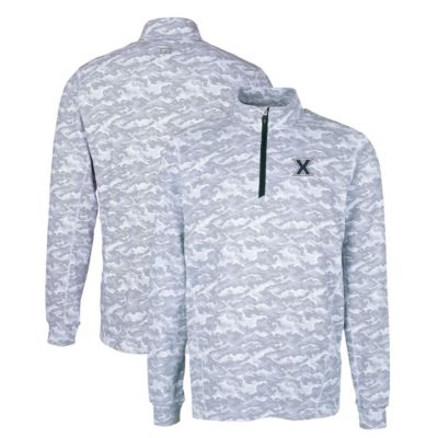 NCAA Xavier Musketeers Big & Tall Traverse Print Stretch Quarter-Zip Pullover Top