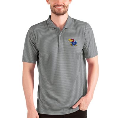 NCAA Steel/White Kansas Jayhawks Esteem Polo