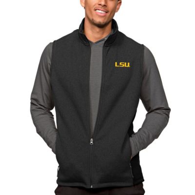 NCAA Heather LSU Tigers Course Full-Zip Vest