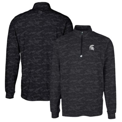 NCAA Michigan State Spartans Traverse Print Stretch Quarter-Zip Pullover Top