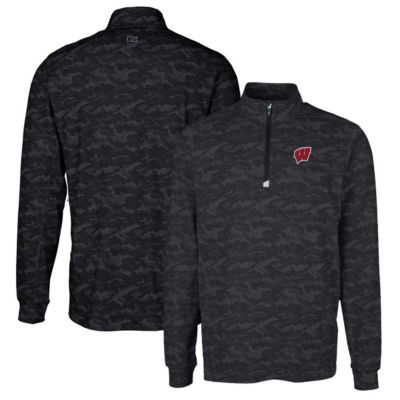 NCAA Wisconsin Badgers Traverse Print Stretch Quarter-Zip Pullover Top