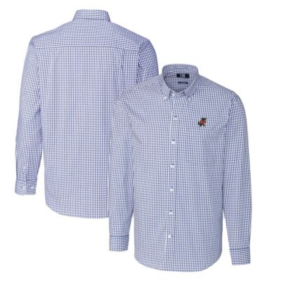 NCAA Florida Gators Easy Care Stretch Gingham Big & Tall Long Sleeve Button-Down Shirt