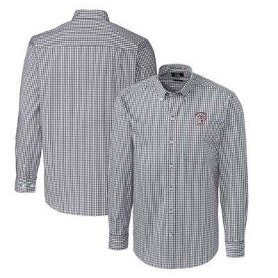 NCAA Mississippi State Bulldogs Easy Care Stretch Gingham Big & Tall Long Sleeve Button-Down Shirt