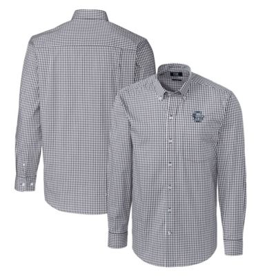 NCAA Penn State Nittany Lions Easy Care Stretch Gingham Big & Tall Long Sleeve Button-Down Shirt